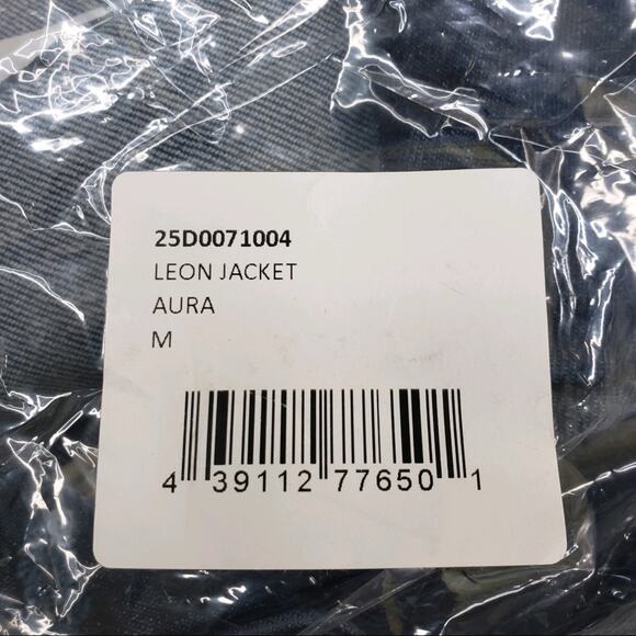 BLDWN Womens M Leon Denim Jean Jacket Dark Wash NEW - Picture 10 of 10